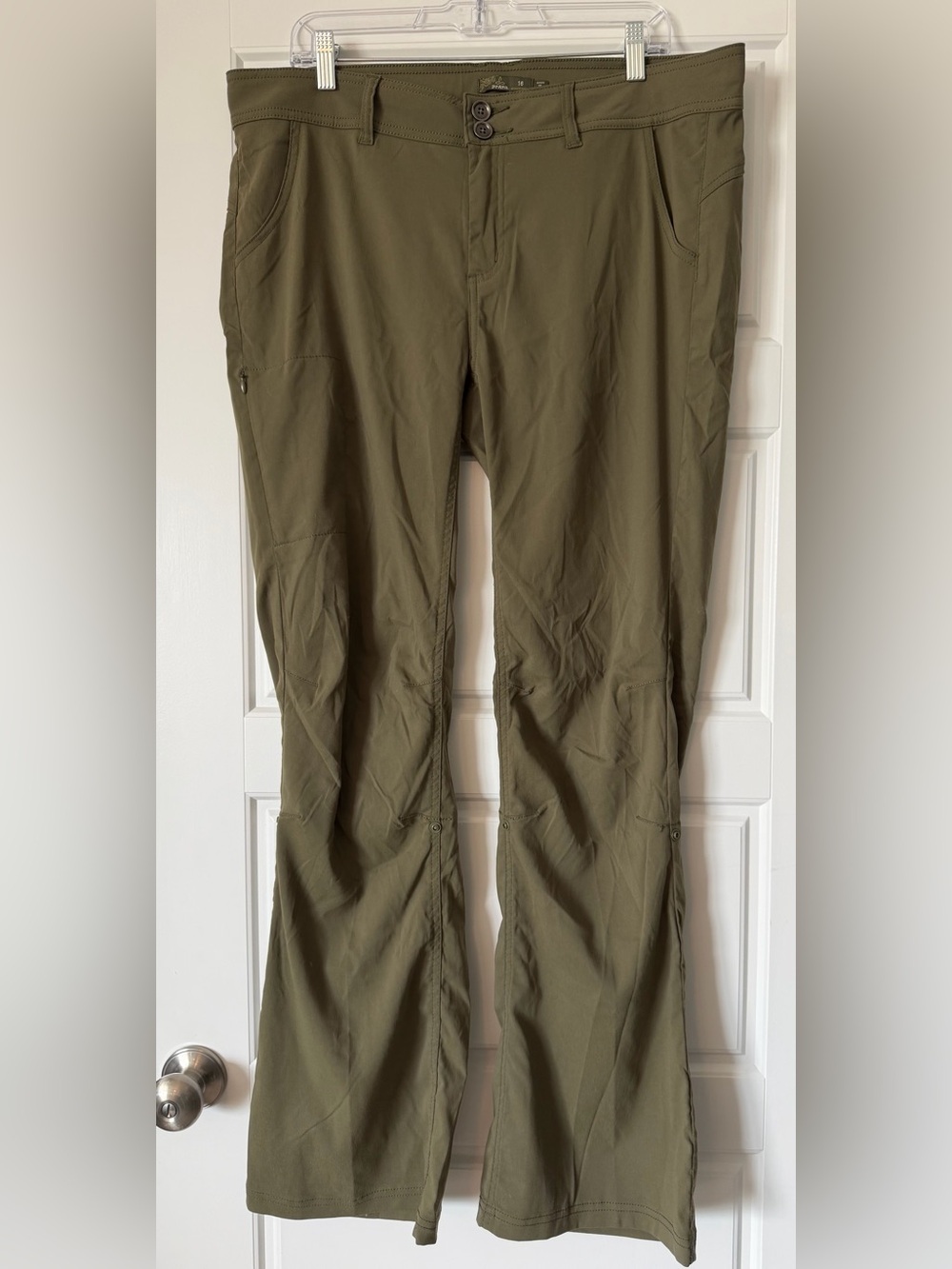 Prana Olive Green Stretch Hiking Pants